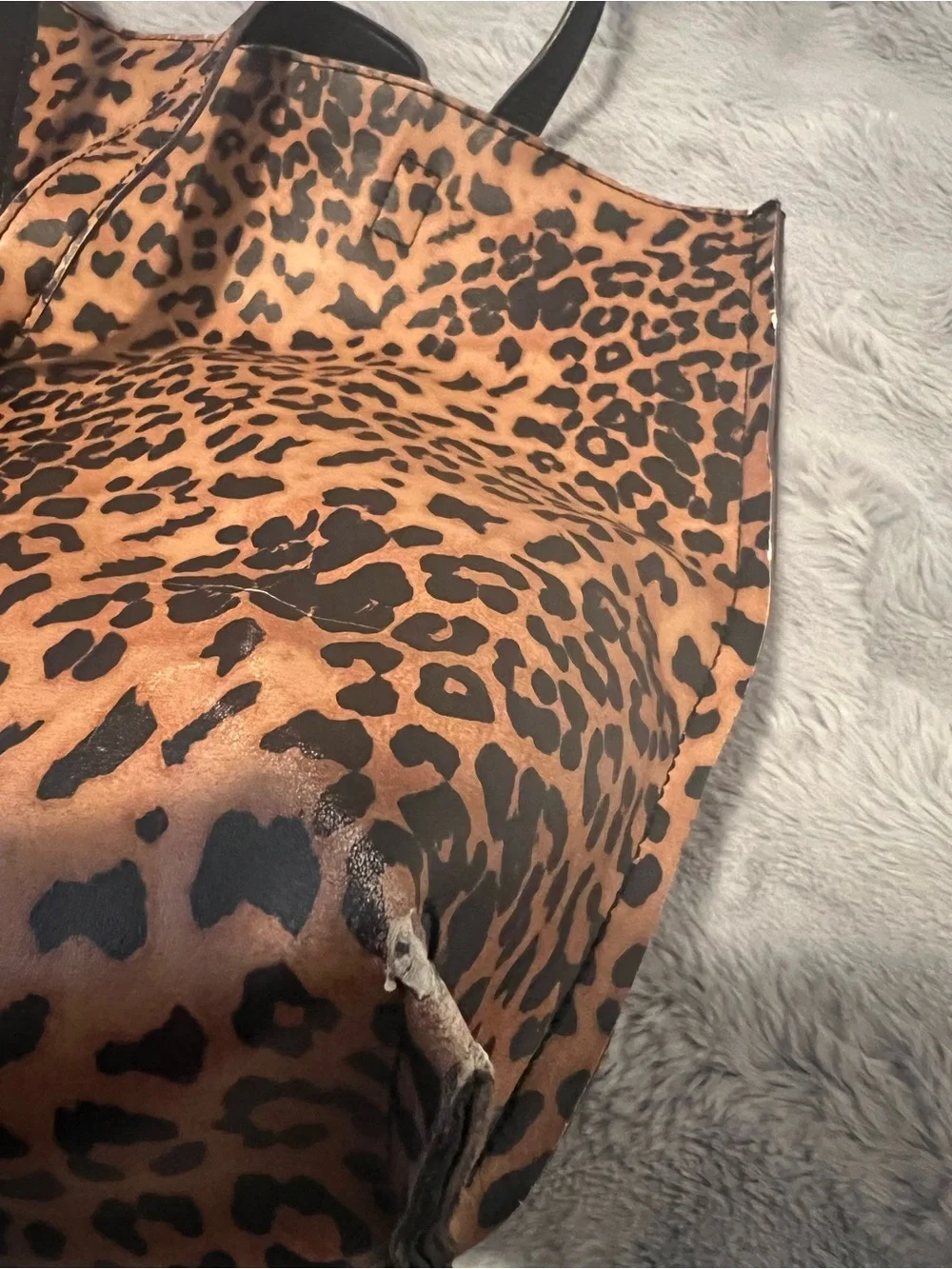 Leopard Print Tote Bag in Brown and Black — Fashionable Everyday Carry